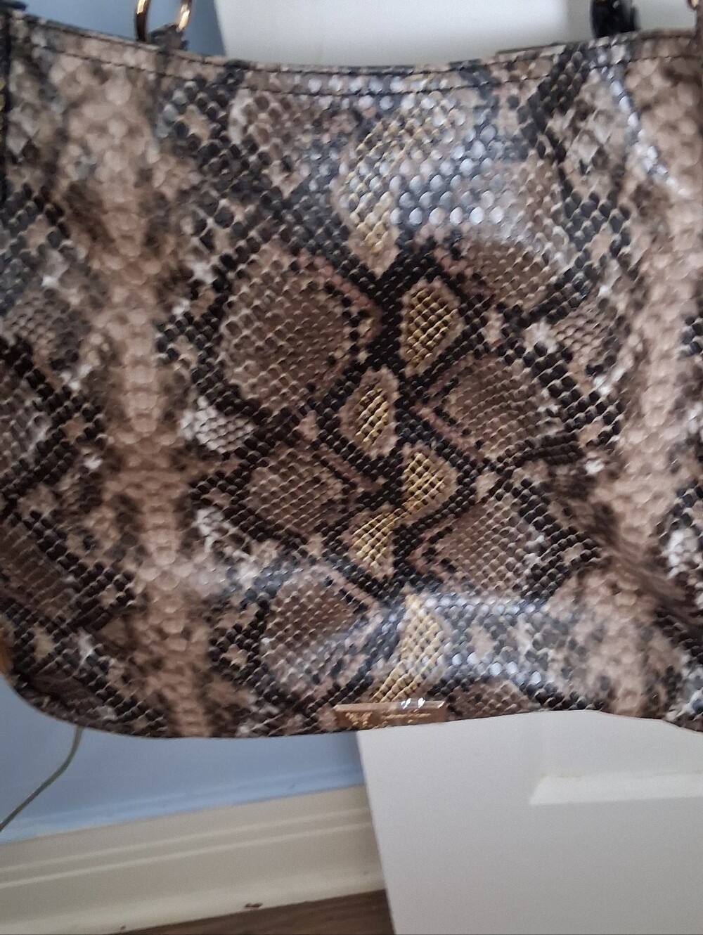 Jessica Simpson Faux Python Print Purse - Picture 8 of 9